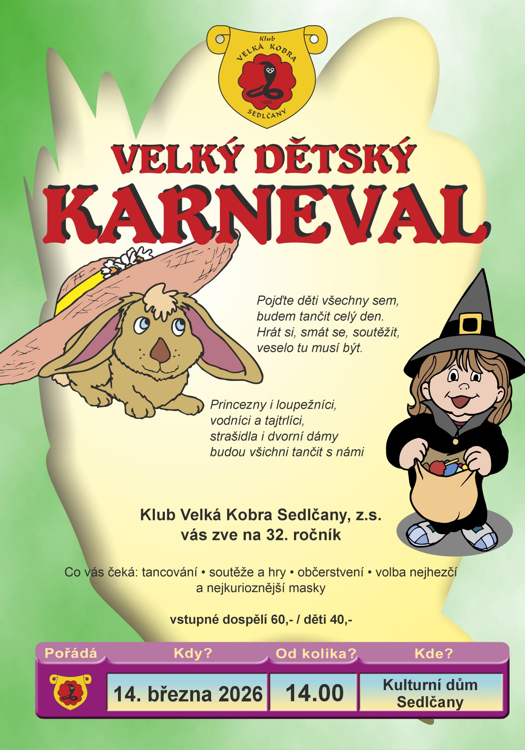 VELKÝ DĚTSKÝ KARNEVAL